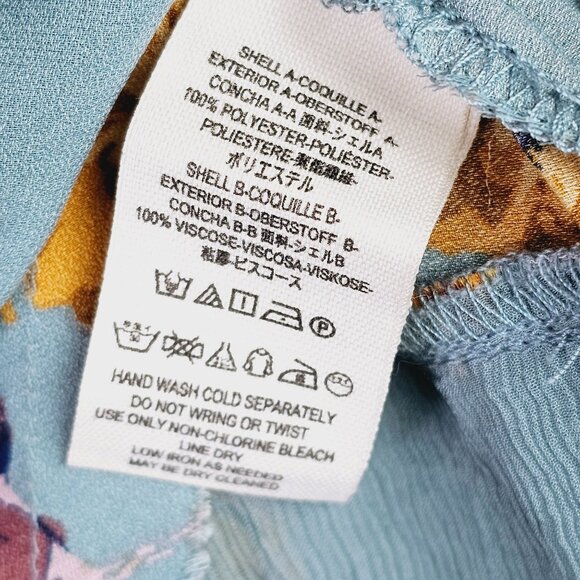 Free People Pebble Crepe Tunic Flowy Oversize Hippie Boho Floral Top, Size XS - Picture 10 of 12